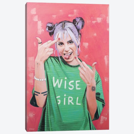 Wise Girl Canvas Print #YVF56} by Yvan Favre Canvas Art Print
