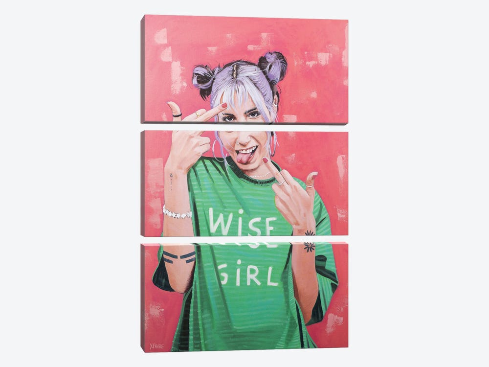 Wise Girl by Yvan Favre 3-piece Canvas Art Print