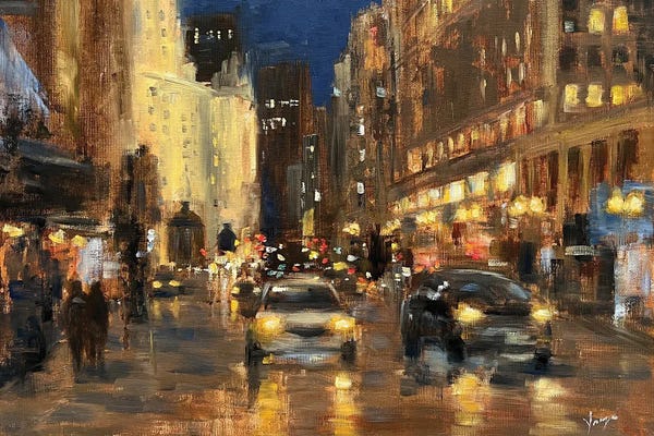 Canvas Print: Magnificent Mile by Yangzi Xu
