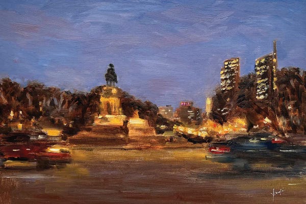 Contemporary Streetscapes: Night In Philly by Yangzi Xu