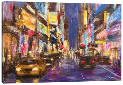NYC Night Canvas Art Print - Yangzi Xu