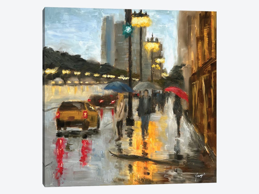 Rainy Afternoon On Michigan Ave by Yangzi Xu 1-piece Art Print