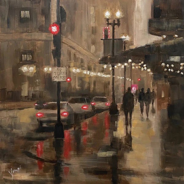 Illinois: Winter Evening, Randolph Street by Yangzi Xu