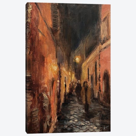 Alley In Rome Canvas Print #YXU1} by Yangzi Xu Canvas Wall Art