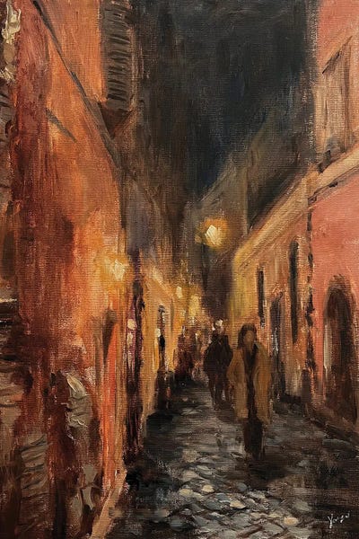 Yangzi Xu: Alley In Rome by Yangzi Xu