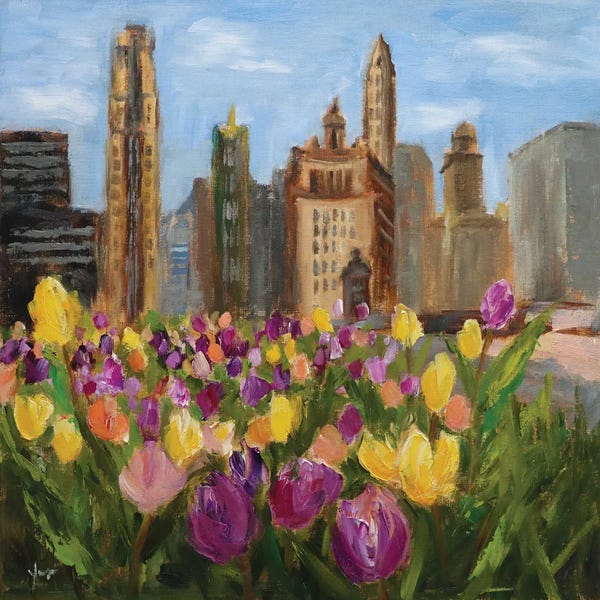 Canvas Print: Spring In Chi-Town by Yangzi Xu