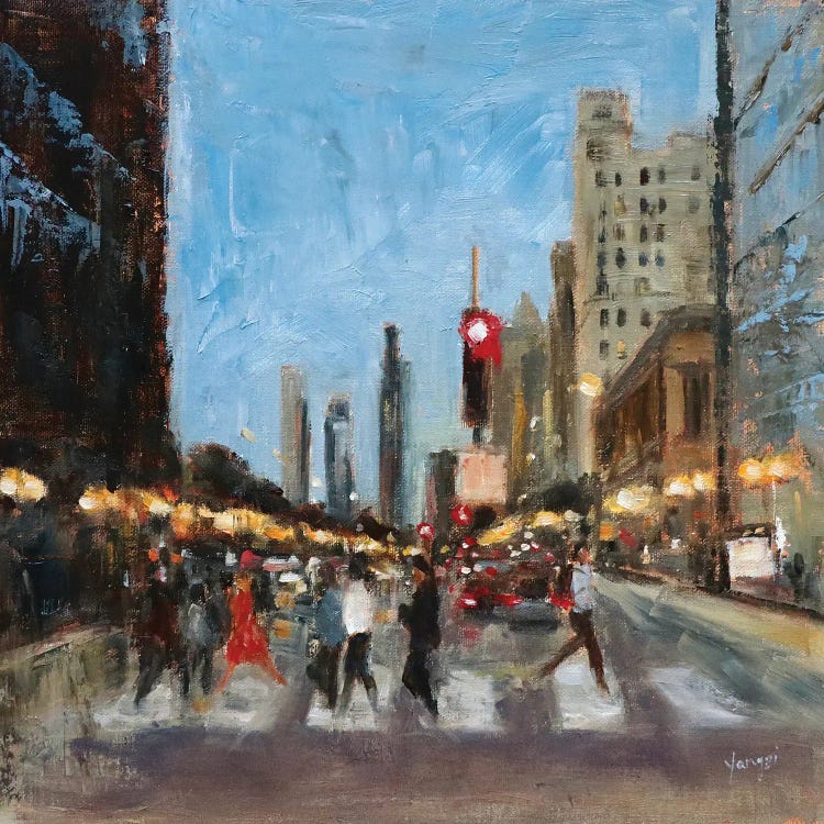 Michigan Ave Crossing by Yangzi Xu wall art