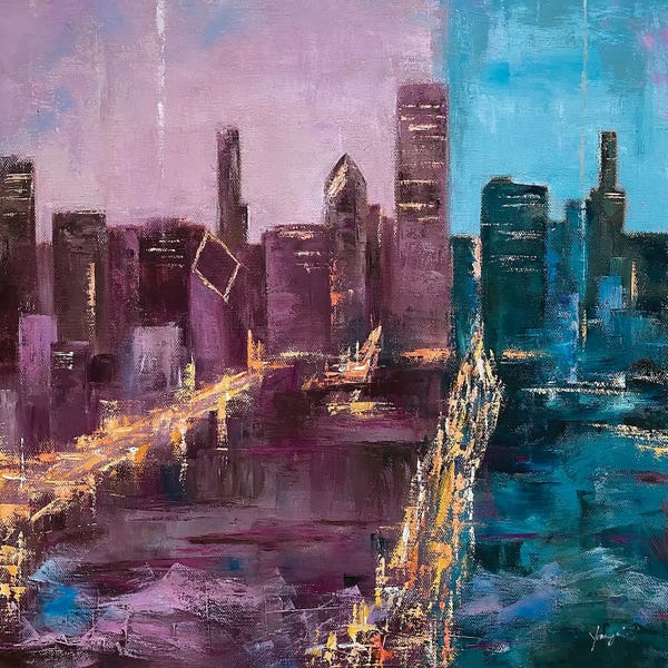 Canvas Print: Fire And Rain by Yangzi Xu