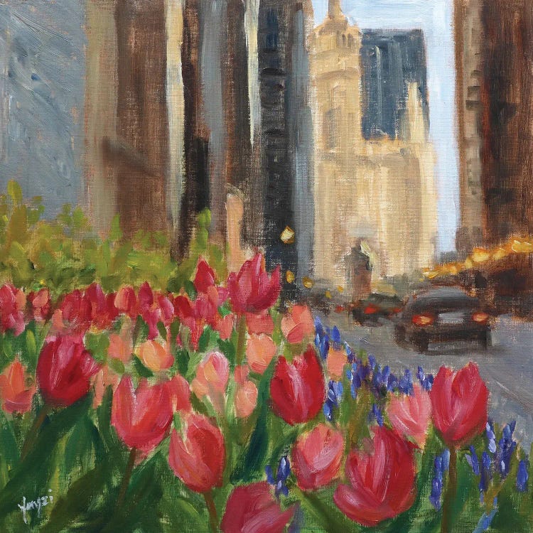 Spring On The Mag Mile by Yangzi Xu canvas print