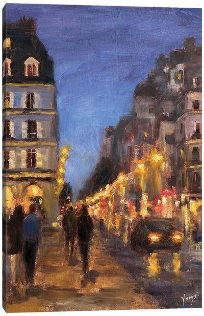 Evening In Paris Canvas Art Print - Moody Atmospheres