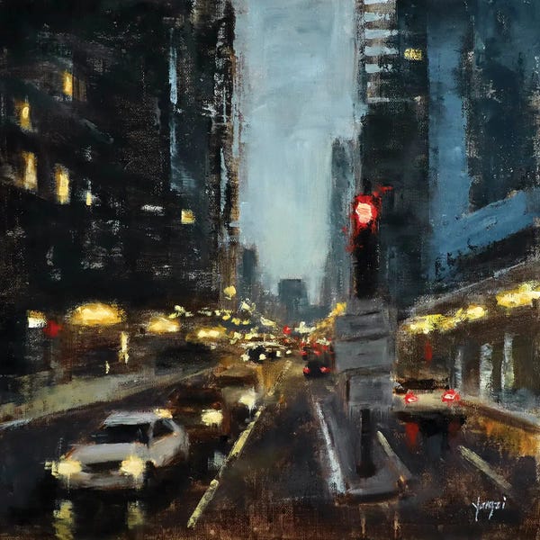 Yangzi Xu: Glimpse On Michigan Ave by Yangzi Xu