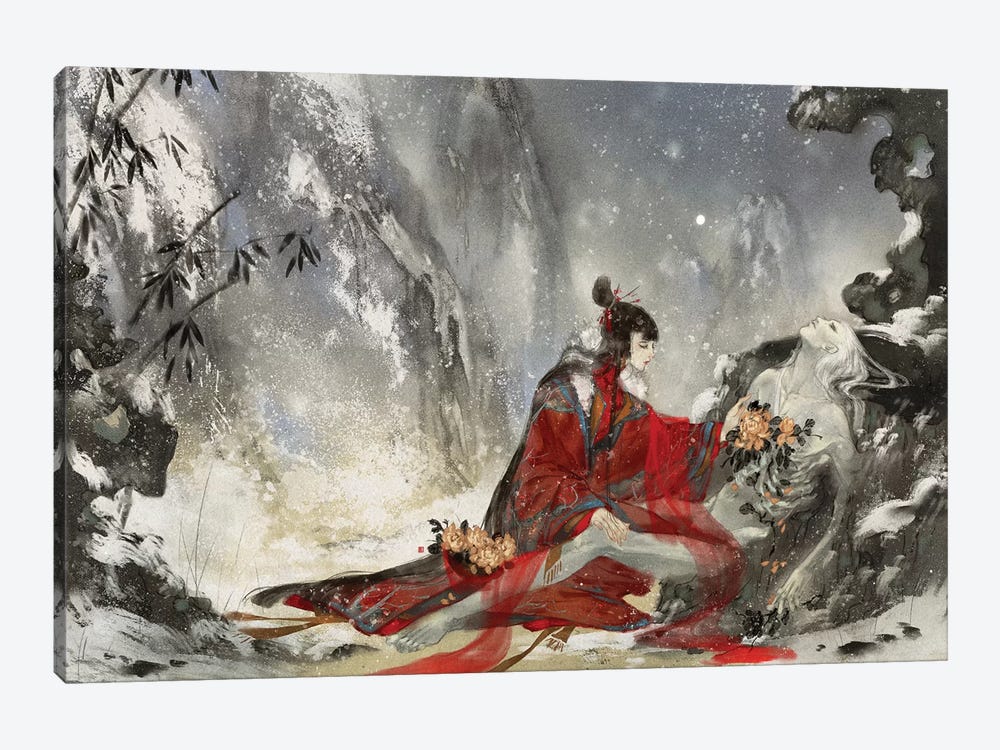 I'm In Love IV: Winter by Art of Yayu 1-piece Canvas Art