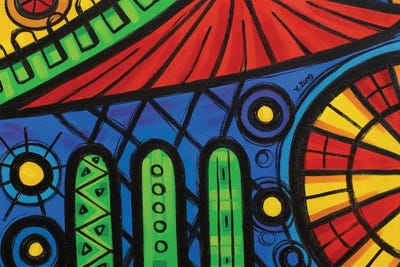 Playground Blue-Oil by Yue Zeng canvas print