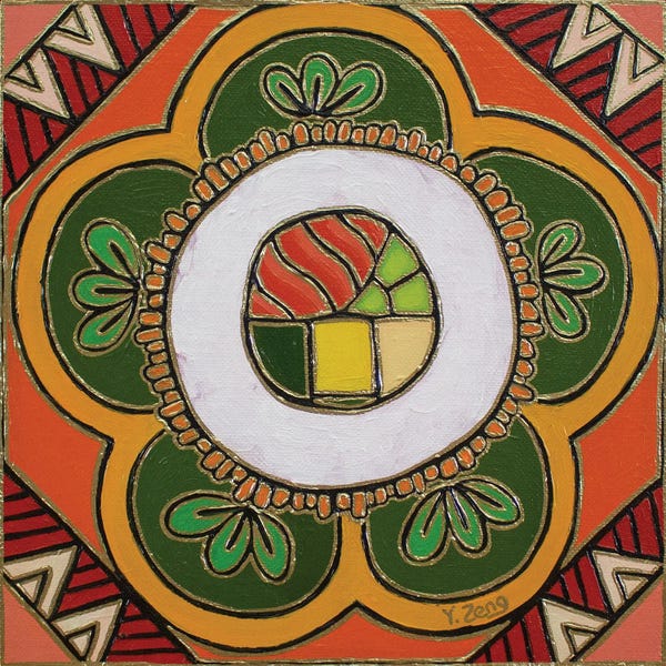 Japanese Culture: Sushi Dream S3E3 Oil by Yue Zeng