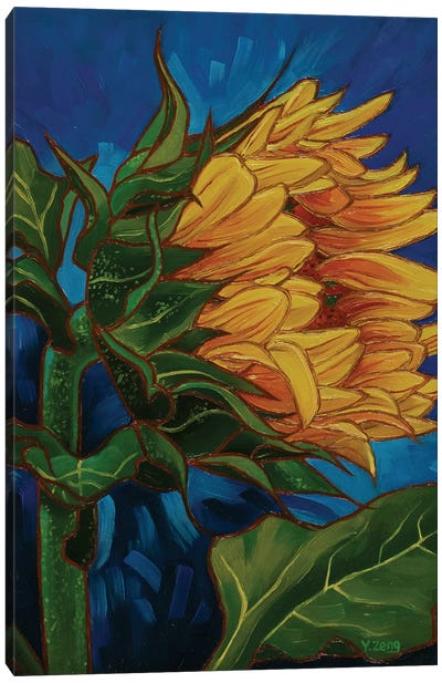 Sunflower Oil Painting Canvas Art Print - Yue Zeng