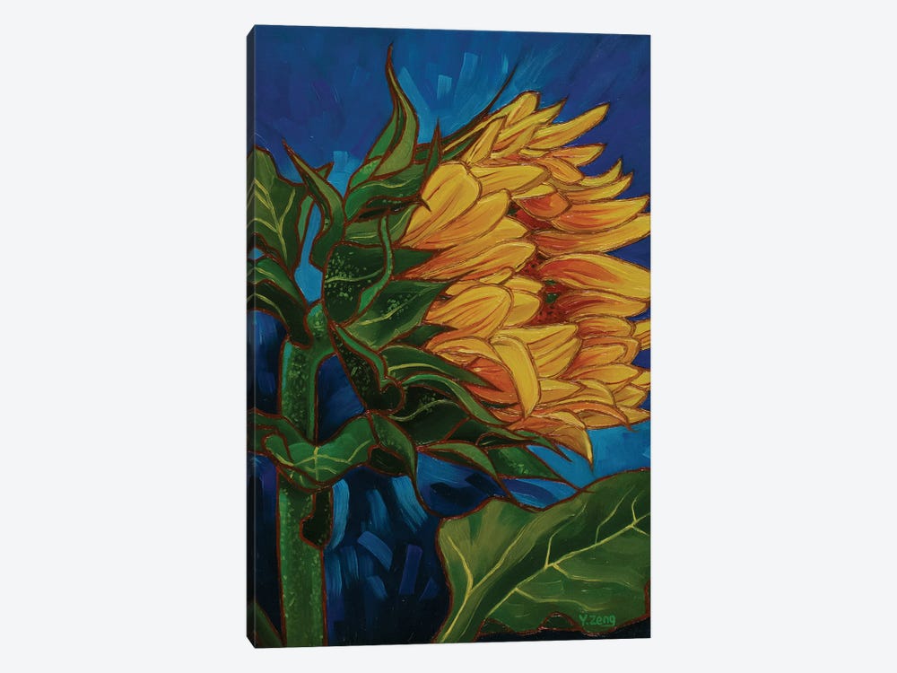 Sunflower Oil Painting by Yue Zeng 1-piece Canvas Print