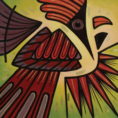 Backyard Birds Cardinal by Yue Zeng art print