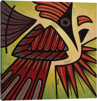 Backyard Birds Cardinal Canvas Art Print - Yue Zeng