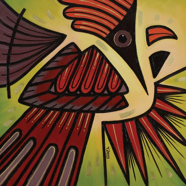 Cardinals: Backyard Birds Cardinal by Yue Zeng