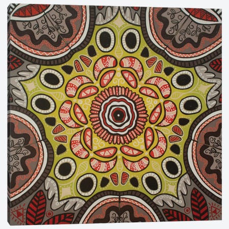 Moth Pattern Mandala Canvas Print #YZG147} by Yue Zeng Canvas Artwork