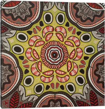 Moth Pattern Mandala Canvas Art Print - Animal Patterns
