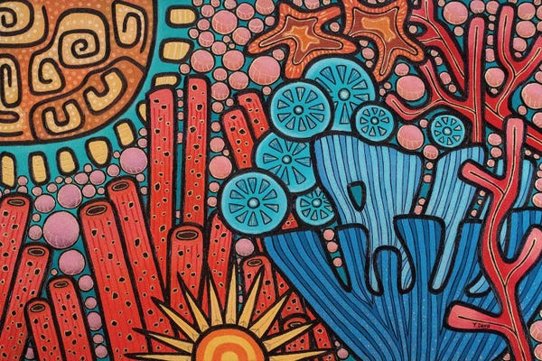 Coral: Coral Reef Pink Abstract by Yue Zeng