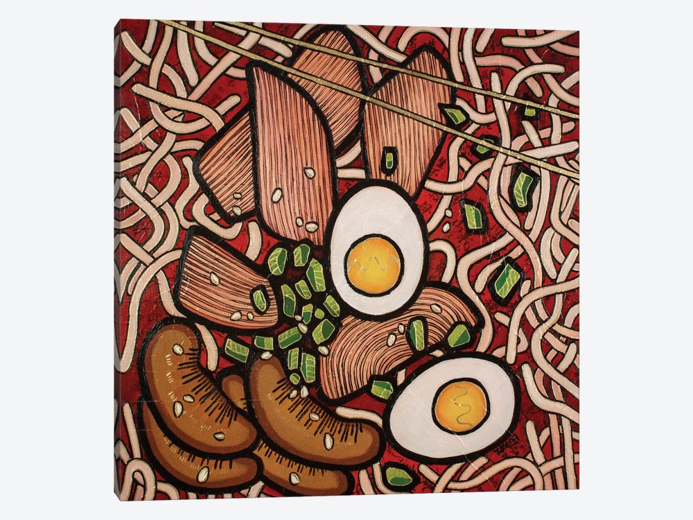 Ramen Noodle Chicken by Yue Zeng 1-piece Canvas Art Print