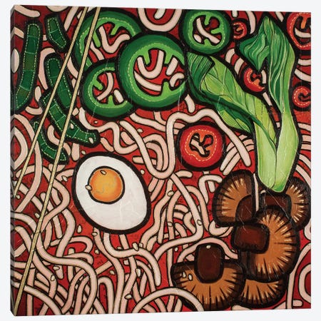 Ramen Noodle Vegetable Canvas Print #YZG154} by Yue Zeng Art Print