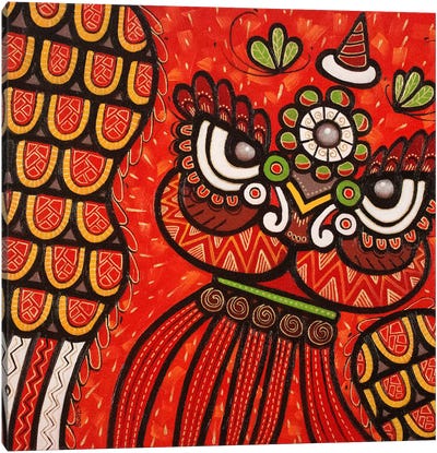 Lion Dance Red Canvas Art Print - Yue Zeng
