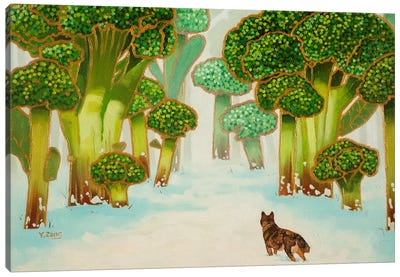 Broccoli Forest Fantasy Canvas Art Print - Yue Zeng