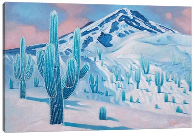 Frozen Cactus Fantasy Canvas Art Print - Yue Zeng