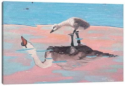 Ugly Ducking Fantasy Canvas Art Print - Duck Art