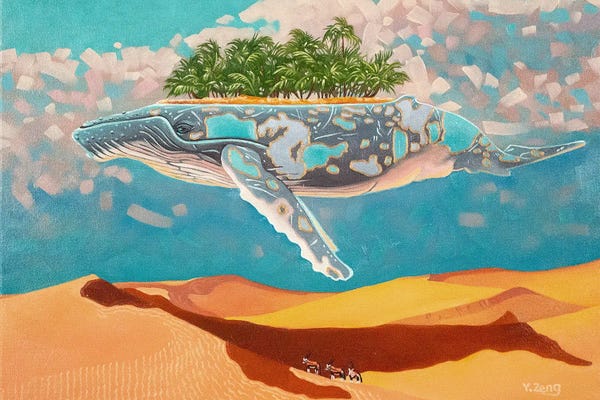 Coastal Sand Dunes: Whale Oasis Fantasy by Yue Zeng