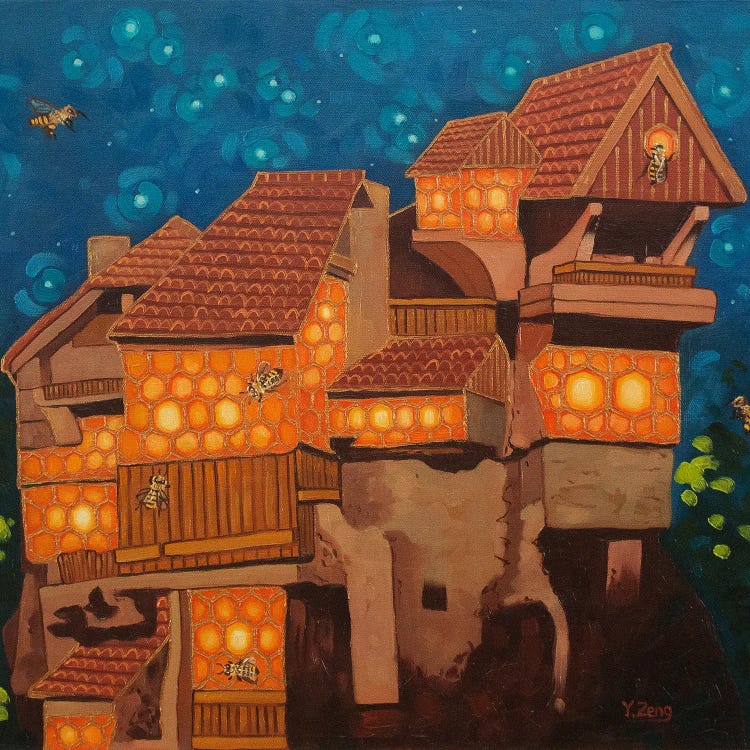 Bee House Fantasy by Yue Zeng wall art