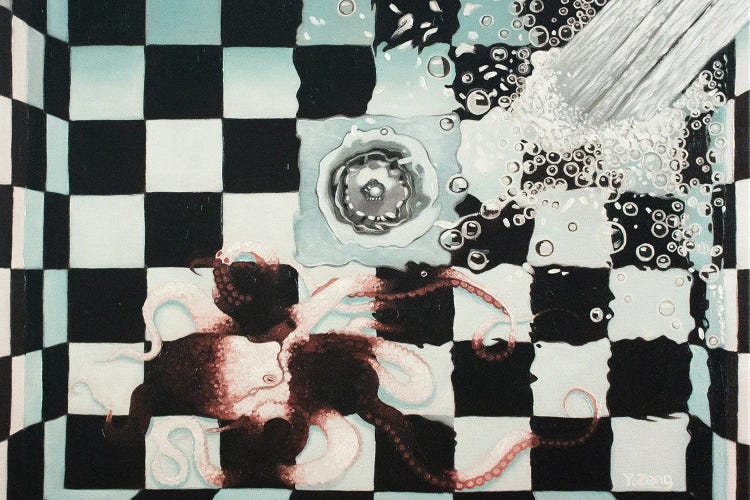 Checkerboard Octopus Fantasy