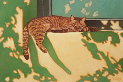 Cat Nap Time Oil Painting by Yue Zeng canvas print