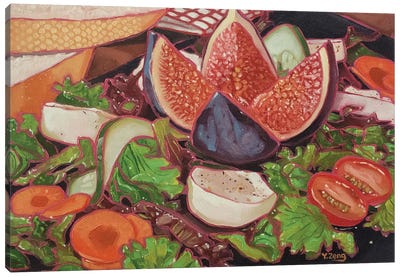Fig Salad Oil Painting Canvas Art Print - Yue Zeng