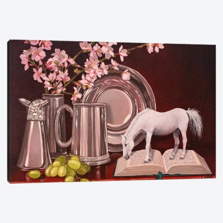 Miniature Horse Fantasy Oil Painting Canvas Print #YZG182} by Yue Zeng Art Print