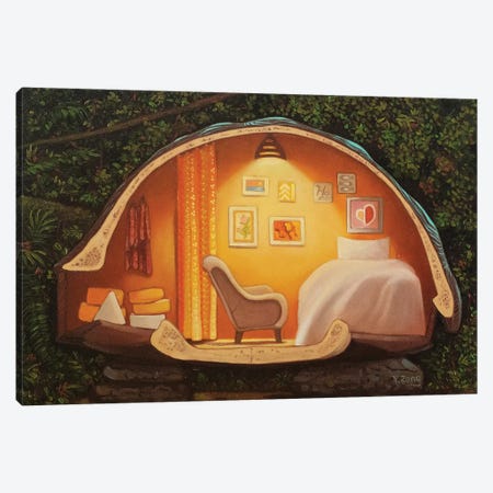 Turtle House Fantasy Canvas Print #YZG185} by Yue Zeng Canvas Wall Art