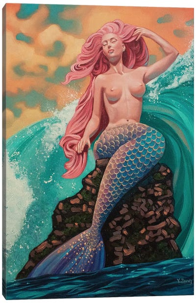 Mermaid Fantasy Oil Painting Canvas Art Print - Yue Zeng