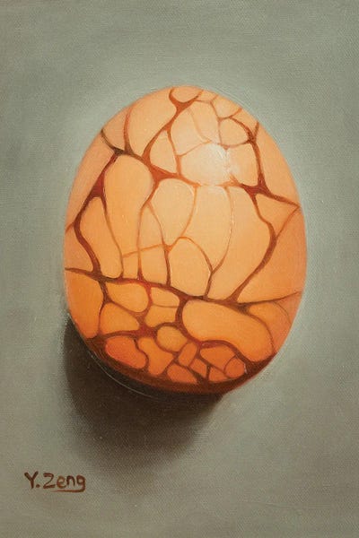 One Tea Egg Oil Painting
