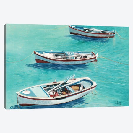 3 Boats Canvas Print #YZG1} by Yue Zeng Art Print