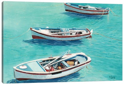 3 Boats Canvas Art Print - Yue Zeng