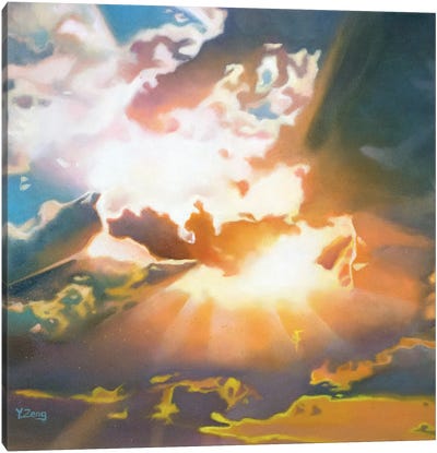 Sunbeam Through Clouds Canvas Art Print - Yue Zeng
