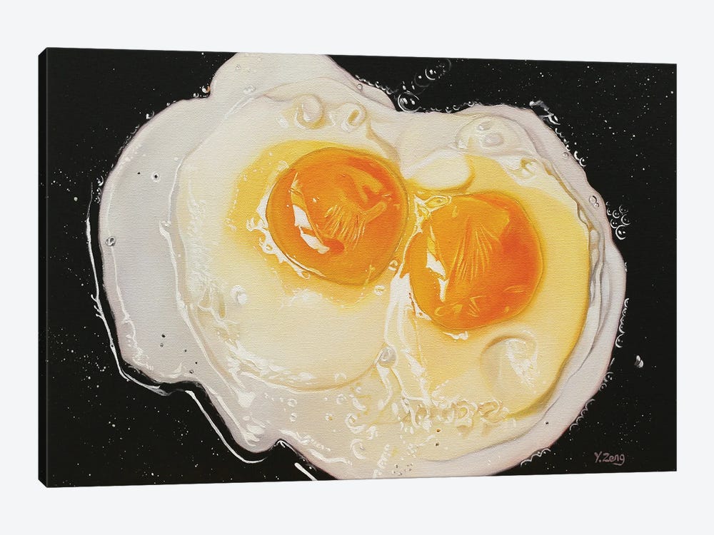 Two Fried Eggs by Yue Zeng 1-piece Canvas Wall Art