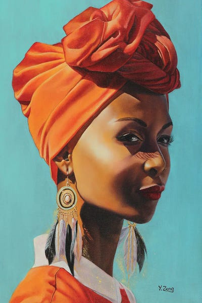 African Heritage: African Female Portrait by Yue Zeng