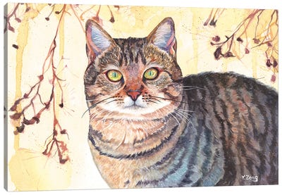 Cat Portrait Canvas Art Print - Yue Zeng