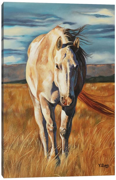 Horse Home Coming Canvas Art Print - Yue Zeng