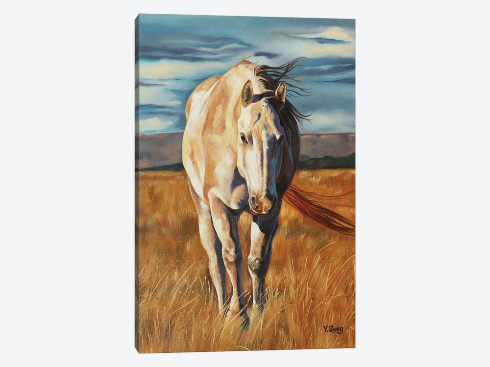 Horse Home Coming by Yue Zeng 1-piece Canvas Print