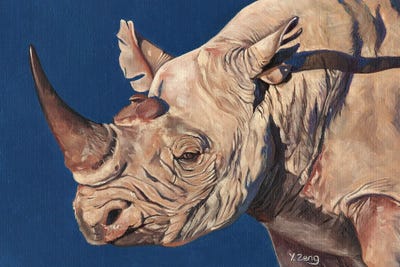 Rhino Portrait by Yue Zeng art print